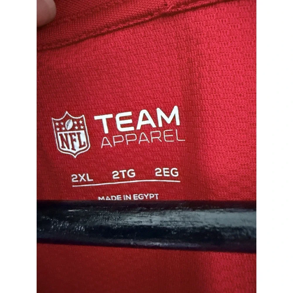 Tampa Bay Buccaneers Polo Shirt Mens 2XL Red NFL Team Apparel Lockup Poly New